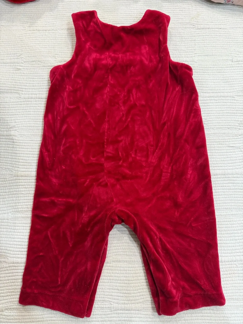 Ralph Lauren Red Velvet Baby Romper